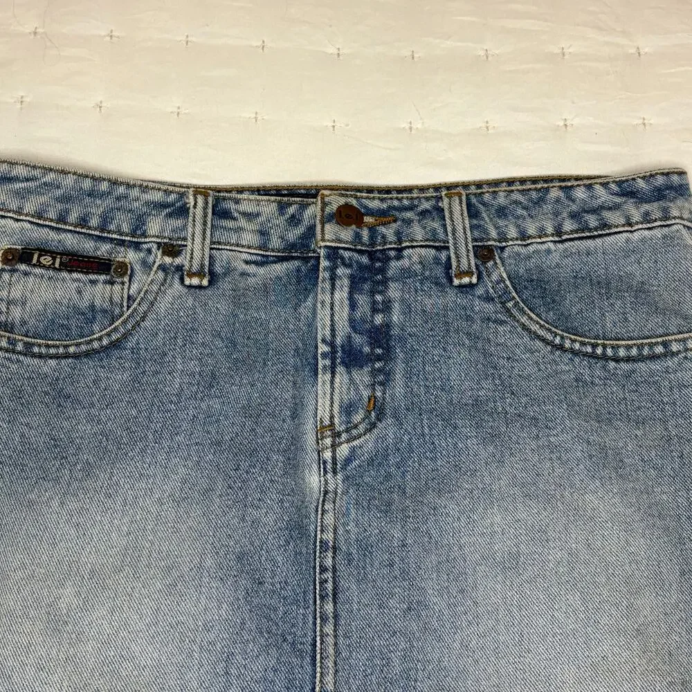 L.E.I. Denim Vintage Mini Skirt Women's 11 Blue